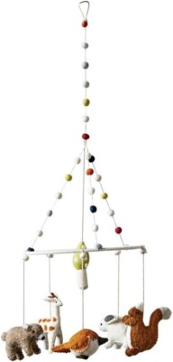 Baby Mobile Wool Felt Woodland Animals Hanging Nursery Décor Creative Co-Op-image