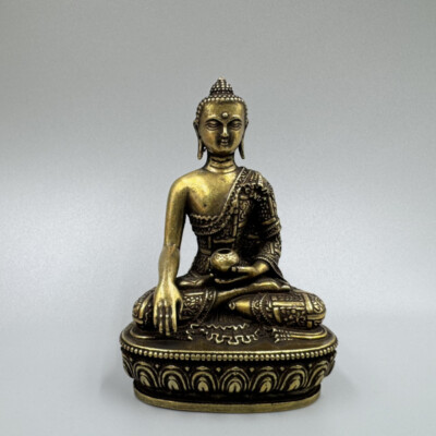 101g Ancient Chinese Handcrafted Brass Exquisite joss statues gift s30-image