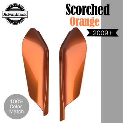 Scorched Orange Mid Frame Air Deflectors Heat Shield Trim Covers For 09+ Harley-image