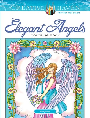 Creative Haven Elegant Angels Coloring Book: Relaxing Illustrations for Adult Co-image