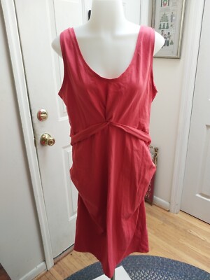 XL Orange Old Navy Fitted Sleeveless Maternity Dress-image