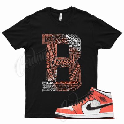 Black BLESSED T Shirt for Air J1 1 Mid SE Turf Orange 90 270  Vapormax-image