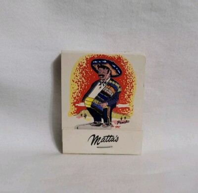 Vintage Matchbook Matta's Mexican Restaurant Mesa Tempe Arizona Advertising Full-image
