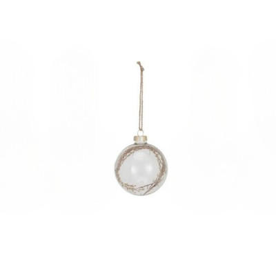 Creative Co-op Dried Botanical with Round Sticks Glass Ornament Bauble-image