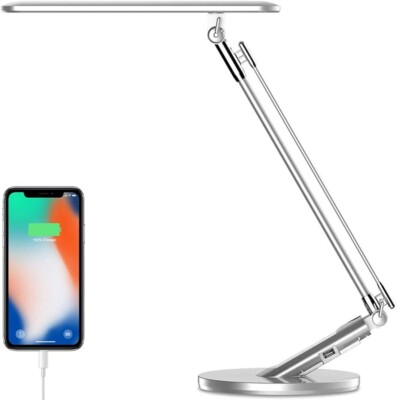Lampara De Mesa Lampara LED Escritorio Ajustable Intensidad Oficina Casa USB 14W-image