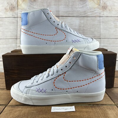 Nike Blazer Mid '77 ‘Nike 101’ White Orange DX2350-100 Women Size 10/Men 8.5-image