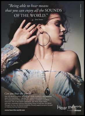 Joss Stone 1-page clipping 2007 ad for Phonak Hear the World Foundation-image