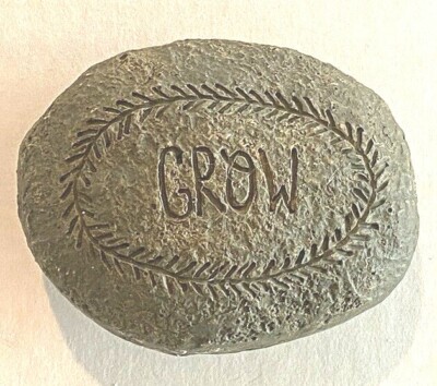 Creative Co-Op Resin Inspirational Message Stone Rock 