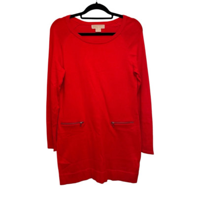 Michael Kors orange sweater dress- size M-image