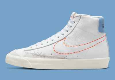 Nike W Blazer Mid ‘77 White/Orange Lilac MulitColor DX2350-100 Women's 10 Shoes-image