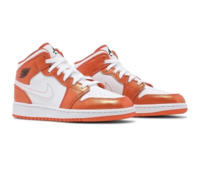 jordan 1 orange mid size 4 kids-image