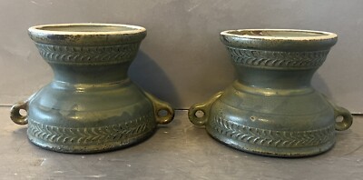 Vintage Genuine Stoneware Creative Decorative Co Inc Made in Japan Candleholders-image