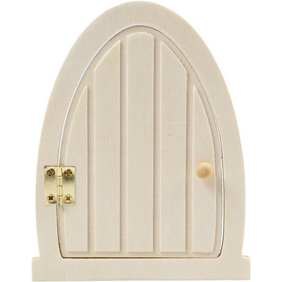 Creativ Company - Houten Miniatuur Deur met Scharnieren 13x10cm NEW-image