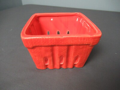 Creative Co-Op Berry Box - Orange Ceramic - 2 7/8