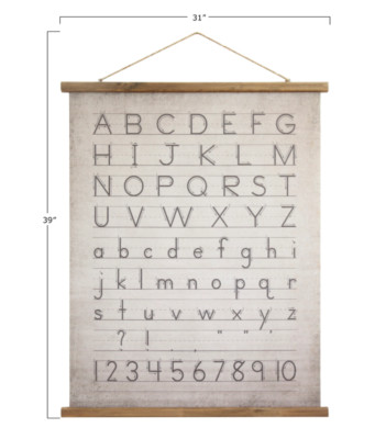 Creative Co-Op Alphabet and Numbers Wall Decor-image