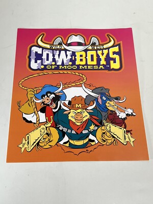 RARE Wild West C.O.W.-Boys of Moo Mesa Title Image Poster w/ Main Characters -image