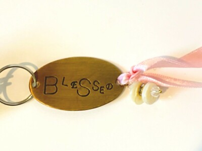 Embellish (Creative Co-Op) Engraved Brass Keychain 