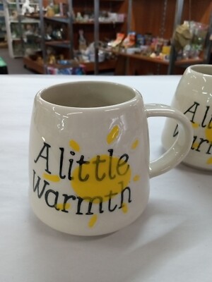 Creative Co-Op Stoneware Mug A Little Warmth-image