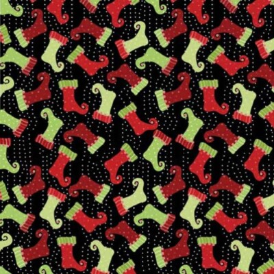 Carolina Creative Bandanna (Midnight Stockings) 22x22 Christmas Winter Holiday-image