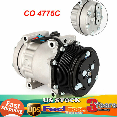 AC A/C Air Compressor w/Clutch for Dodge Ram 1994-2005 3500/2500 L6 5.9L Diesel-image