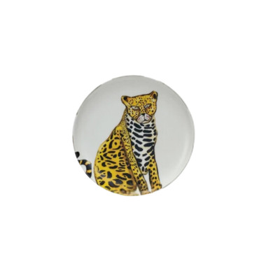 Creative Co-op Small Jungle Animal Cheetah Plate-image