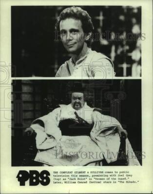 1984 Press Photo Joel Grey and William Conrad in The Compleat Gilbert & Sullivan-image