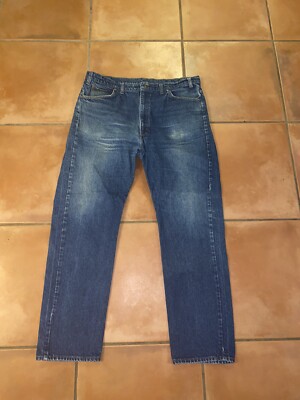 VTG Levi's 42x32 Orange Tab Bootcut Dark Washed Denim USA MADE Jeans-image