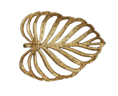 Decorative Gold Cast Iron Leaf-image