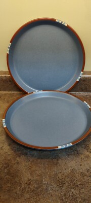 DANSK MESA Blue Dinner Plates Lot Of 2 Portugal 10.5 in x 1 in No Chips Lovely-image