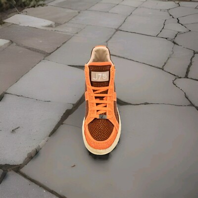 J75 by Jump Spezia-Mid Men's Fashionable Brow/Orange Rhinestone Sneakers-image