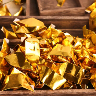 100x Folding Chinese Joss Paper Gold Ingot Paper Sacrificial Offering Ancestor-image