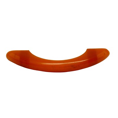 Vintage 3 in. Mid Century Orange Plastic Bridge Drawer Pull-image