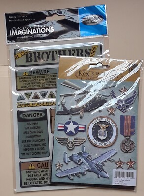 K & Company Creative Imaginations 3 D Stickers Scrapbooking Air Force Brother -image