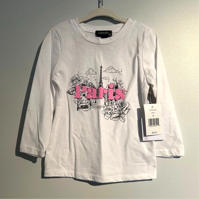 NWT La La Land Creative Co Long Sleeve Paris T-Shirt, Toddler Girl 2T-image