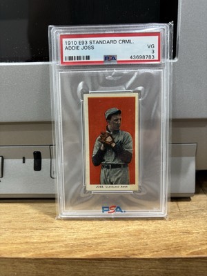 1910 E93 Caramel Tobacco Cigarettes Addie Joss PSA 3 GREAT COLOR AND EYE APPEAL-image