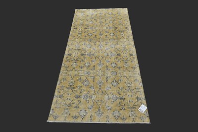 Vintage Turkish Oushak Rug, Orange 3x6 ft, Handmade Wool, Bohemian Anatolian-image