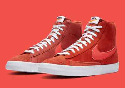 Nike Blazer Mid 77 VNTG Suede Mix Manta Orange/Bright Crimson CZ4609 800 SIZE 9-image