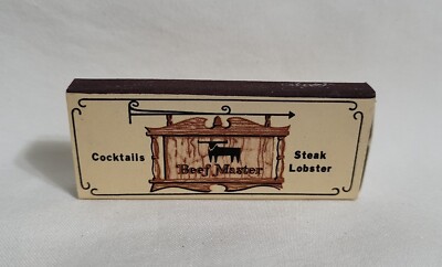 Vintage Matchbox Beef Master Restaurant Costa Mesa Torrance CA Advertising-image