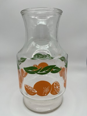 1950's Mid Century ORANGES by ANCHOR HOCKING Orange Juice Glass 8.75