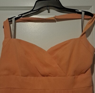 Orange Alfred Angelo Formal/bridesmaid Dress. Mid Length. Size 18.-image