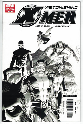Astonishing X-Men #13 Sketch B&W Variant Joss Whedon Marvel 2006-image