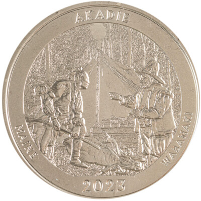 2023 1 oz Proof Native America the Beautiful Maine Silver Coin (Box, CoA)-image
