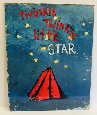 Twinkle Twinkle Little Star Creative Co-Op Tin Distressed Wall  Decor Camping-image