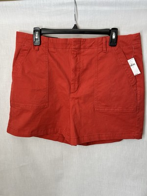 Banana Republic burnt orange mid-rise Authentic Chino Utility Shorts Sz 14-image