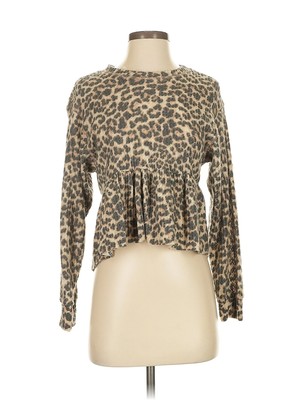 La La Land Creative Co Women Brown Long Sleeve Top XS-image