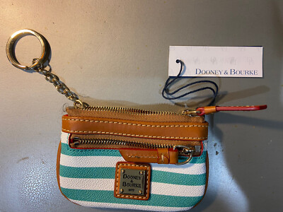 Dooney & Bourke Sullivan Coated Cotton Medium Wristlet Sea Foam MSRP$78.00-image