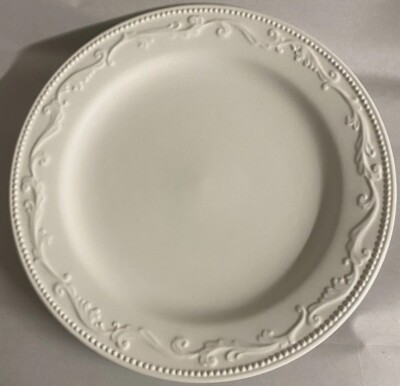 VTG MESA International White Embossed Dots Replacement Dinner Chop Plate 12