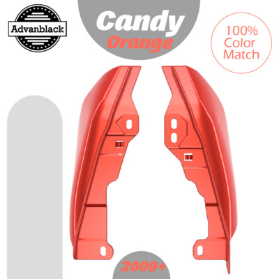 Candy Orange Mid Frame Air Deflectors Heat Shield Trim Covers For Harley 2009+-image