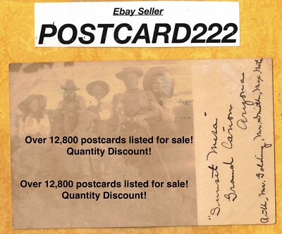 AZ Mesa 1907 rare RPPC real photo postcard SUNSET AT Grand Canyon TO MAINE-image