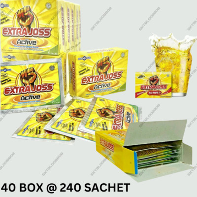 EXTRA JOSS 40 Box (240 SACHETS) Energy Drink Powder Sugar Free Boost Stamina-image